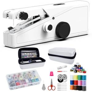 lot 4008 image: Handheld Sewing Machine For Beginners, Mini Sewing Machine Portable, Easy To Use & Includes Sewing Kit, DIY Projects at Home or on the Go, Sewing Machine for Adults and Beginners.White