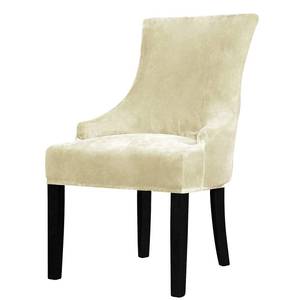 lot 4025 image: Lellen Velvet Stretch Wingback Chair Cover Slipcover - Reusable Protector Cover for Dining Room Banquet Home Decor etc Machine Washable Hand Washable (Cream, 1PC)