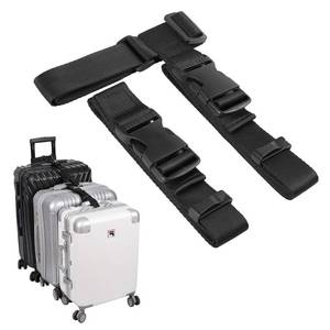 lot 4032 image: Vigorport Luggage Connector, Straps for Suitcase, Add A Bag Adjustable Attachment Accessories 1.25 Endless for Connect Your 3 Luggage Together-2 Pack