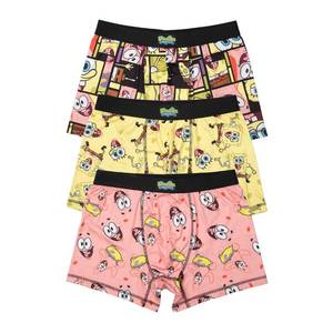 lot 4034 image: Bioworld Mens Adult SpongeBob SquarePants Boxer Brief Underwear 3-Pack- XXL Multicolored