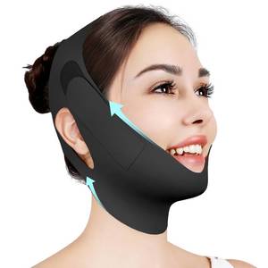 lot 4454 image: Juskaa Chin Strap for Sleeping,Adjustable Chin Strap,Jaw Strap,Jawline Shaper,V Line Lifting Mask,Black,M
