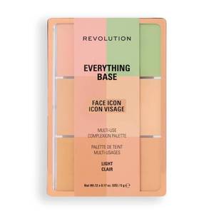 lot 4458 image: Revolution Everything Base Face Icon Complexion Palette, Multi-Use, Light