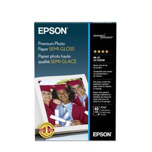 lot 4460 image: Epson Premium Photo Paper Semi-Gloss, 4 x 6 Inches, 40 Sheets (S041982)
