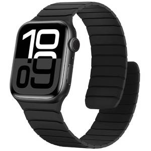 lot 4486 image: Sixmoat Magnetic Silicone Bands Compatible with Apple Watch 42mm(Series 1110) 41mm 40mm 38mm, Sport Wristband for Men Women Compatible with iWatch SE Series 11 10 9 8 7 6 5 4 3, Black