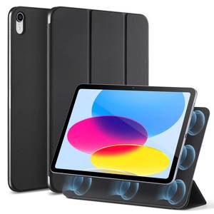 lot 4498 image: ESR for iPad (A16) 11th10th Generation Case(20252022,10.9 Inch), Convenient Magnetic Attachment, Two-Way Trifold Stand, Lightweight Protection, Auto SleepWake, Rebound Series, Black