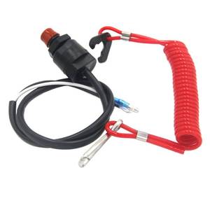 lot 4507 image: ZOOKOTO Universal Boat Outboard Engine Motor Lanyard Kill Urgent Stop Switch & Safety Tether Lanyard for YamahaTohatsuHonda Outboard Motors ATV Boat Bike