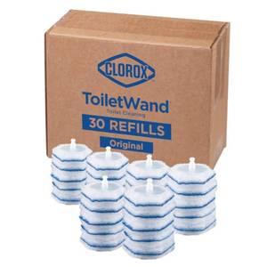 lot 5371 image: Clorox ToiletWand Disposable Toilet Cleaner Refills, 30 Count, Kills 99.9% of Germs and Viruses, Touch-Free Toilet Cleaning, Original Scent