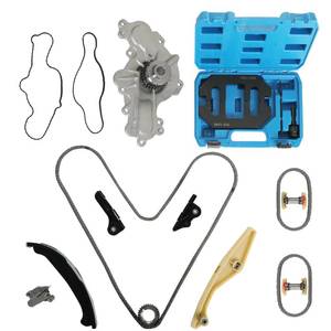 lot 5399 image: 9-0738S 3.5 3.7 Timing Chain Kit WWater Pump Camshaft Holding Tool Fit For Ford Edge Explorer Taurus Police Taurus Flex Lincoln MKS MKZ MKX Continental 3.5L 3.7L 2011-2019 AW6348 BL3Z-6268-A