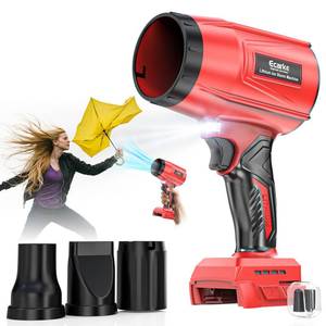 lot 5425 image: 800,000 RPM Leaf Blower Compatible with Milwaukee 18V Ecarke Cordless Dust Blower, Electric Turbo Jet Blower Handheld Battery Powered with Brushless Motor for Patio Garden Lawn(Tool Only, No Battery)