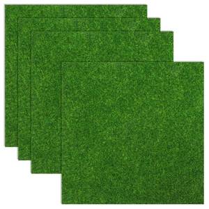 lot 6002 image: Aeaocvo 4 Pack Fake Grass for Crafts 8 x 8 Inches Artificial Garden Grass Fairy Garden Grass Faux Turf Squares Mats for Miniature Dollhouse DIY Crafts Decor