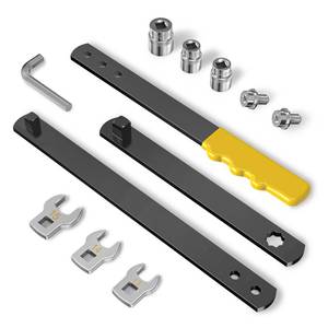lot 6008 image: Buhobha 11PCS Universal Serpentine Belt Tool Kit, 3 Sockets (15,16,18mm) & 3 Die Wrench (13,14,15mm), Tensioner Wrench & Belt Removal Tool for Auto Repair, Maintenance & Pulley Release