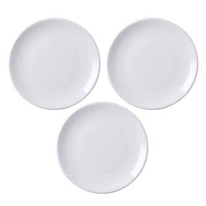 lot 6032 image: Porcelain Appetizer Plates Set of 3 Small 5 Inch White Dessert Salad Plates