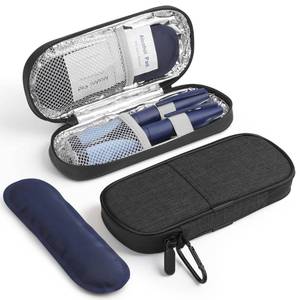 lot 6070 image: Gelozid Insulin Pen Cooler Travel Case Diabetic Medication Insulated Cool Organizer with 2 Reusable Ice Packs for Insulin Pen and Other Diabetic Supplies, for the Daily Life and Trip(Black)