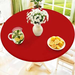 lot 6089 image: Moosfor Spandex Round Tablecloth, Fitted Table Cloth for 45-56 Tables