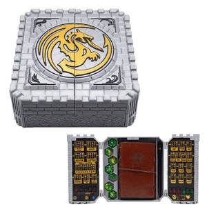lot 6092 image: DND 5E Character Stat Tracker&Dice Tray Organizer,All-in-One DND Initiative Tracker,with 59 Digital Dials,13 Toggle Sliders,DND dice Box,Includes A7 Notebook&Pen,Tabletop RPG Gift for DNDs & Players