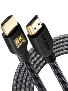 lot 6476 image: PowerBear 4K HDMI Cable 15 ft  Long Hdmi Cable, Braided Nylon & Gold Connectors, 4K  60Hz, Ultra HD, 2K, 1080P, ARC & CL3 Rated  for Laptop, Monitor, PS5, PS4, Xbox One, Fire TV, & More