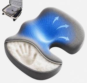 lot 11493 image: TNDCKP Thin Seat Cushion, Air Fiber Ergonomic Seat Cushion, Optimized Comfort with Balanced Support, Ideal for Long Work Hours, Stylish Gift for Professionals