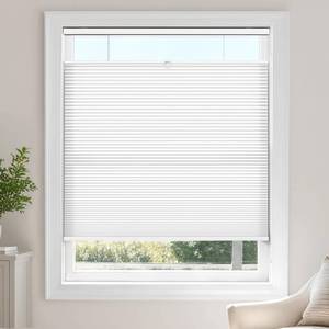 lot 11496 image: LazBlinds TDBU Cellular Shades, Light Filtering-White, 26 W x 48 H