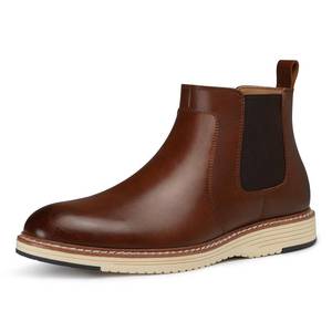 lot 11507 image: HVENSTEAD Mens Casual Chelsea Boots Dark Brown Comfortable Slip on Boot for Men Non Slip Business Office Dress Shoes Size 10 (Slight Use)