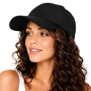 lot 12245 image: Womens Satin Lined Unstructured Baseball Cap Unisex Silk Lining Washed Cotton Adjustable Vintage Dad Hat Black