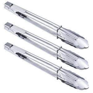 lot 12254 image: HINMAY Stainless Steel Serving Tongs Grilling Tongs for Cooking Camping Barbecue (12-Inch 3 Pieces) (Only Two)