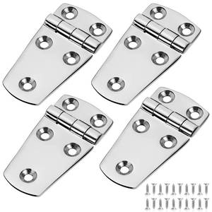 lot 12255 image: Marine Boat Hatch Hinges Stainless Steel, 3 inch x 1.5 inches(76 x 38mm) 5 Holes, No Noise, Heavy Duty 316 Stainless Steel with Screws (4 PCS)