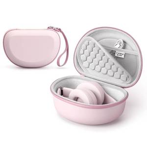 lot 12262 image: Hard Case for Beats Solo 4Solo 3Studio ProStudio3 On-Ear Headphones, Universal Portable Travel Organizer Bag with Honeycomb Lid Protection (Pink)