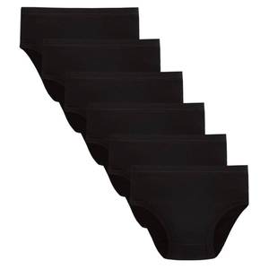 lot 12280 image: Winging Day Packs of 6 Big Girls Panties Solid Black Underwear Size 14