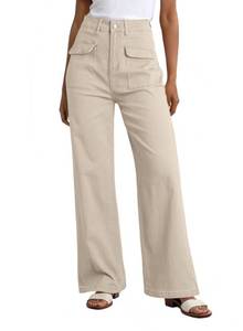 lot 12283 image: Dokotoo Khaki Womens Pants Cargo Pants Women Baggy Jeans 2026 Fall Outfits (Size 12)