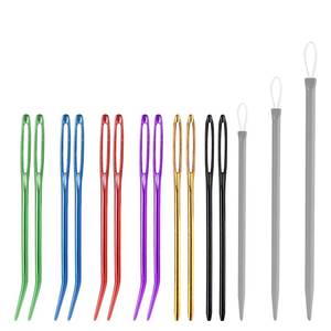 lot 12294 image: 15pcs Large Eye Sewing Needles Set, Big Eye Blunt Darning Yarn Hand Sewing & Bent Tapestry Needle with Crochet Wool Weaving Tools for Cross Stitch Knitting Embroidery Quilting Projects