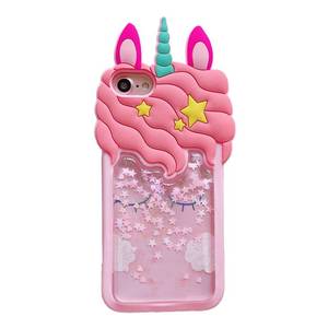 lot 12308 image: 3D Unicorn Case for iPhone SE 2022SE 2020,Cartoon Cute Kawaii Character Quicksand Unicorn Shape Kids Teens Girls Women Soft Silicone Case for iPhone SE 2022SE 20206 6s 7 8 4.7 inch