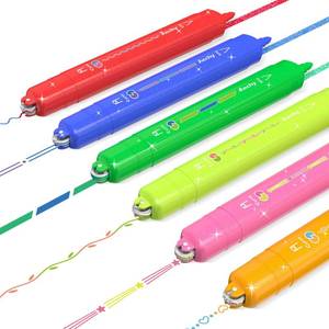 lot 12311 image: AECHY Dual Tip Glitter Highlighters & Dual-Color Curve Roller Pens,6 Pack