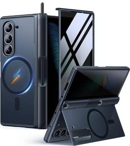 lot 12316 image: MOBOSI for Z Fold 6 Case with Privacy Screen Protector, Black