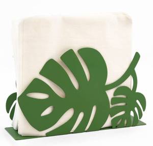 lot 12325 image: Mango Steam Tabletop NapkinTissue & Letter Holder for Home, Kitchen, Restaurants (Leaf, Green)