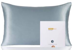 lot 12328 image: ZIMASILK 100% Pure Mulberry Silk Pillowcase for Hair and Skin Health,Soft and Smooth,Both Sides Premium Grade 6A Silk,600 Thread Count,with Hidden Zipper,1pc (Queen 20x30,Dusty Blue)
