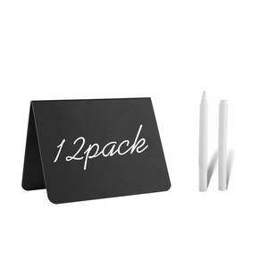 lot 12330 image: 12 Pack 4x3Mini Chalkboard Signs for Chalk Sign for Food - Party - Buffet - Table Sign Chalkboard - Wedding - Bakery - Small