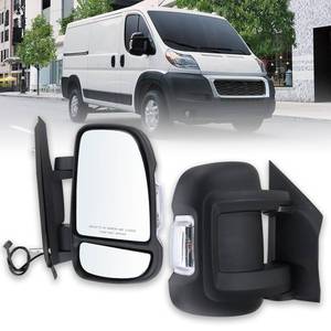 lot 13185 image: Right Passenger Side Mirror Compatible with 2014-2026 Ram Promaster 150025003500 with turn signal light manual folding Without Power glass Non-Heated Replace#CH1321417 5VE98JXWAB(2Pins)