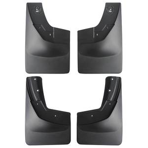 lot 13187 image: Amooca 2014-2018 Chevy Silverado 1500 and 2015-2018 2500 3500 Custom fit No Drill Mud Flaps Mud Guards Flare Splash Guards Kits Molded 4 Piece Set NOT for GMC Sierra(Black)