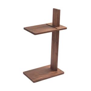 lot 13204 image: Daraf Designs C Table, Premium Solid Acacia Wood, Adjustble Hight and Tablet Holder, Side Tabel for Sofa and Bad