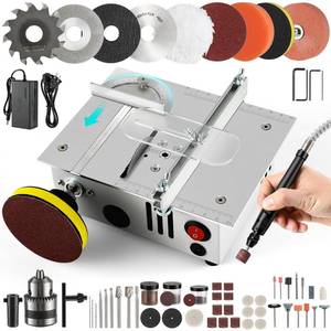 lot 13212 image: Mini table Saw,mini Table Saws for Crafts, Mini Multi Functional Table Saw, Dual-motor control for cutting, grinding,engraving and drilling.Speed & Angle Adjustable,for WoodPCBAcrylicPlastic