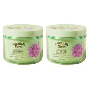 lot 14007 image: Hawaiian Tropic After Sun Body Butter with Coconut Oil, Beach Essentials, Tan Extender Lotion, 8oz each, Twin Pack (Pack of 2)