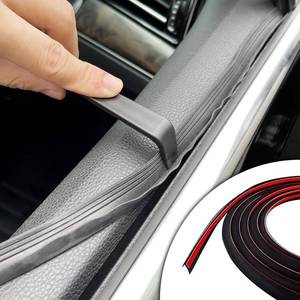 lot 14008 image: QKYS Black V-Shaped Rubber Car Window Seal Weather Stripping, 13.12ft x 0.6in, Silent & Dustproof, For Cars, Trucks, SUVs