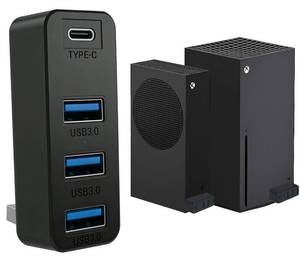 lot 14012 image: 4 Ports USB Hub 3.0 for Xbox Series SX, 5Gbps High Speed USB Hub Splitter Expansion Adapter for Xbox Series Accessories for External Hard Drives, Wireless Headset & More, 3 USB-A 3.0  1 Type C Port