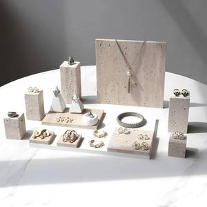 lot 14015 image: SIRIZEN-DIVING Travertine Display Block, Single 8 x 8 x 5 cm Stone Decor