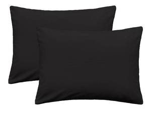 lot 14016 image: iMaylex Soft 100% Egyptian Cotton Zipper Pillow Case, Cozy and Lightweight Pillowcase, Set of 2, Black, Standard, 20 x 26