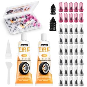 lot 14022 image: 40 PCS Tire Repair Rubber Nails Kit with 2 Tubes of Black Tire Sealant Glue, 2026 New Screw in Tire Plugs Kit, Fast Self-Service Tire Repair Screws Kit for Car Motorcycle Truck Tractor Puncture Repair
