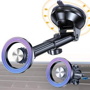 lot 14029 image: Coolpow for MagSafe Car Mount��WindshieldVentDash��Magnetic Phone Holder for Car Phone Holder Mount Cell Phone Holders for Your Car Accessories Suction Phone Mount for Car Truck Stand for iPhone 17 16