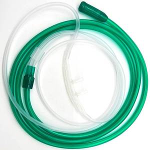 lot 14031 image: ResOne 7Ft High Flow Soft Adult Oxygen Nasal Cannula 5-Pack - Curved Prongs, Crush-Resistant Tubing - Nasal Tubes, Oxygen Concentrator Supplies - Soft Curved Nose Piece, Standard Size, 15 LPM