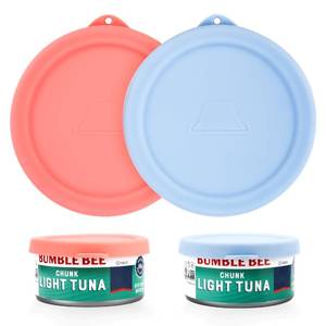 lot 14039 image: 2PCs 4-inch9.5cm Silicone Can Lids for Bumble Bee  StarKist  Chicken of the Sea 12oz Tuna Can  Don Franciscos Coffee Can 12oz, Can Covers for 4.0-inch Canned Goods, Dishwasher Safe (Lids Only)