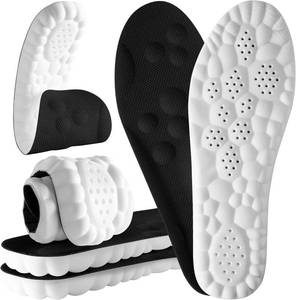 lot 14045 image: 4D Cloud Steppers Insoles for Men and Women - Inserts, Soft, Memory Foam Insoles for Shoes, Boots & Sneakers (Black, Men US 7-10 Women US 8.5-12)
